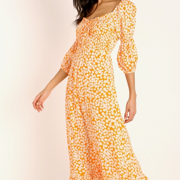 faithfull nora midi dress Bisset Floral Nora Midi Dress